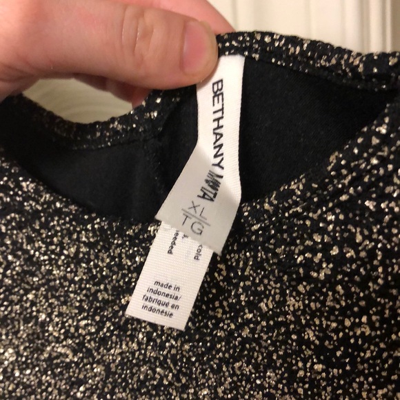 Black and sparkly gold party dress - Picture 4 of 6